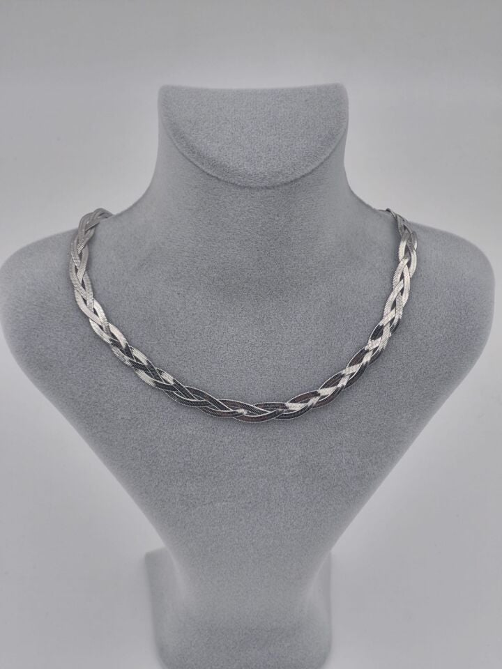 Silver Renk İtalyan Ezme Zincir