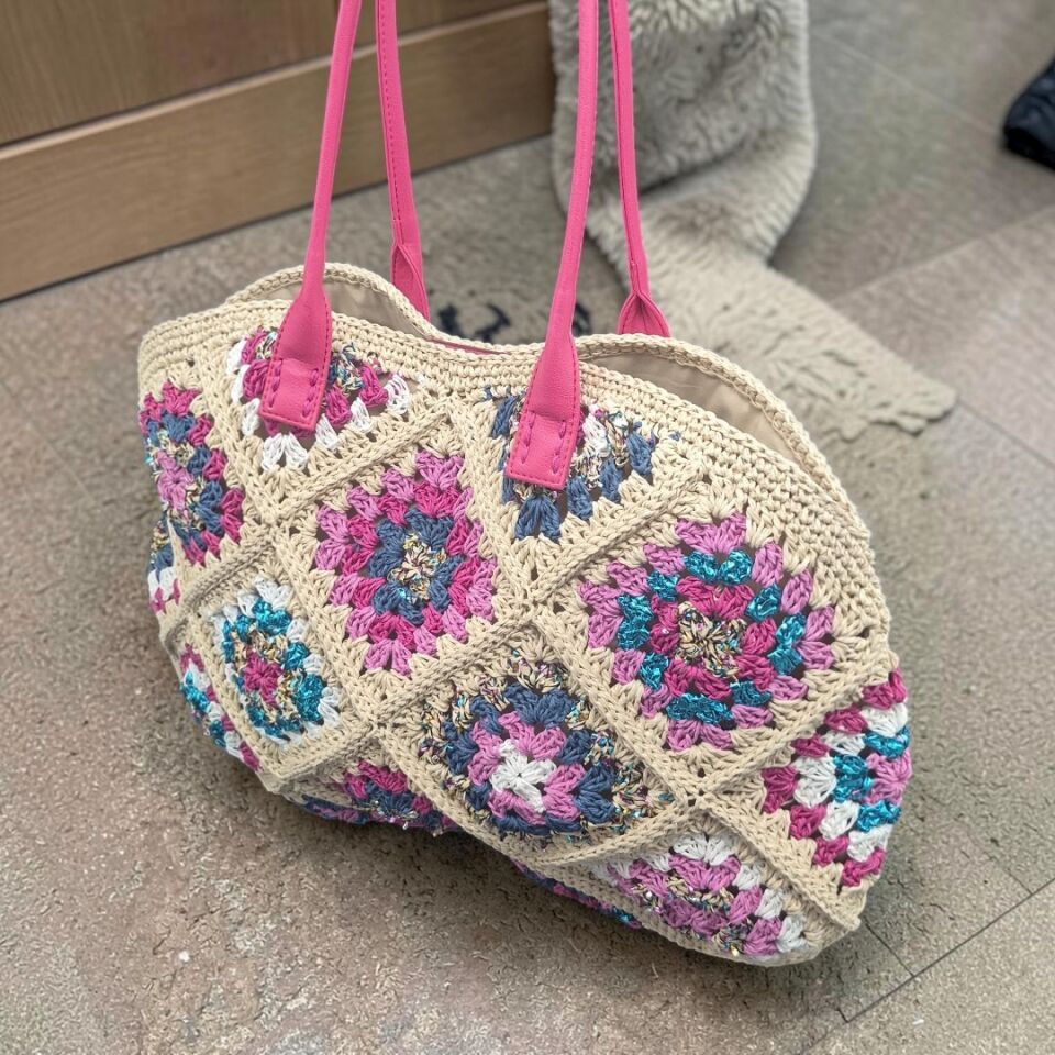 Renkli Kilim Desen Çanta