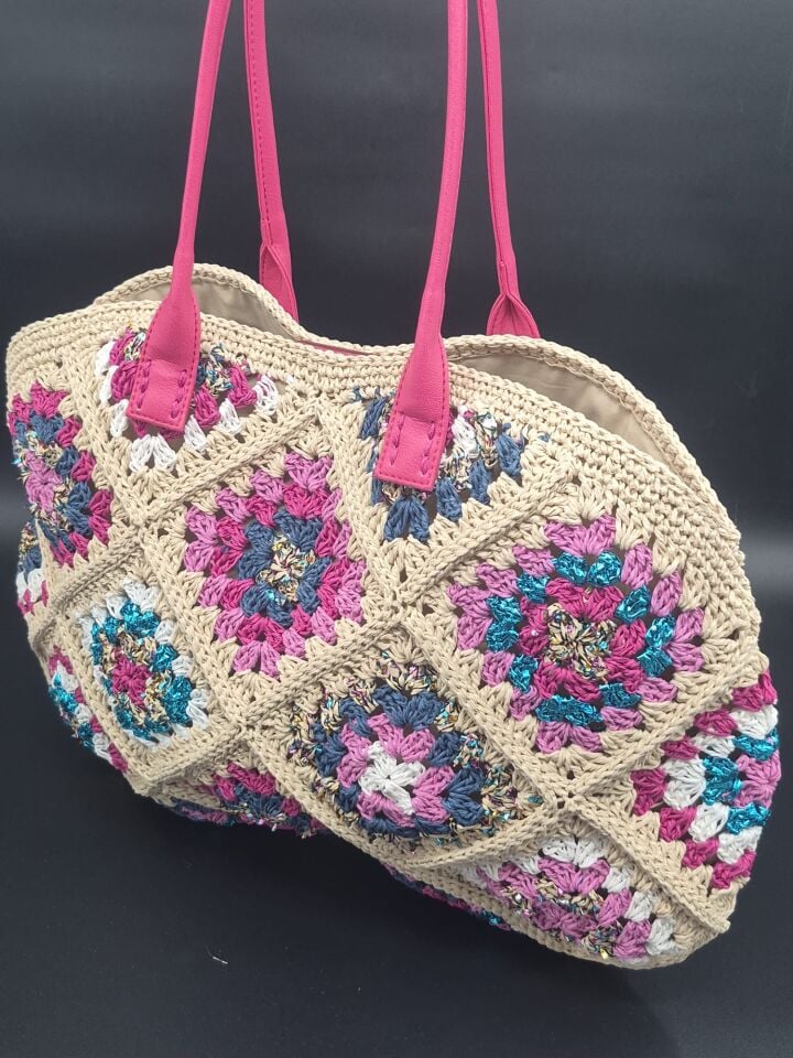 Renkli Kilim Desen Çanta
