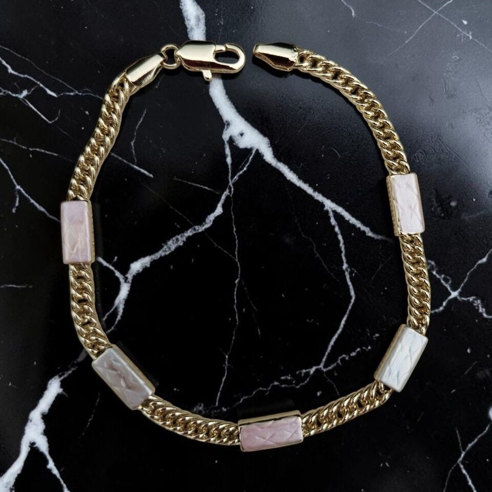 Pembe Taşlı Bileklik